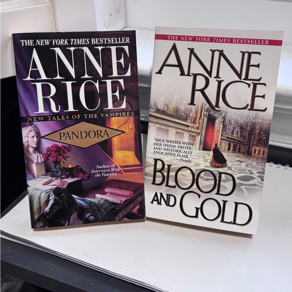 🩸📚 Vintage Anne Rice Vampire Chronicles Book Set – Blood and Gold & Pandora 📚🩸